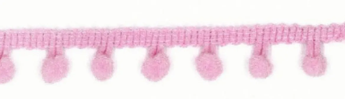Bommelborte PomPom Borte Zierband rosa Breite: 0,5cm