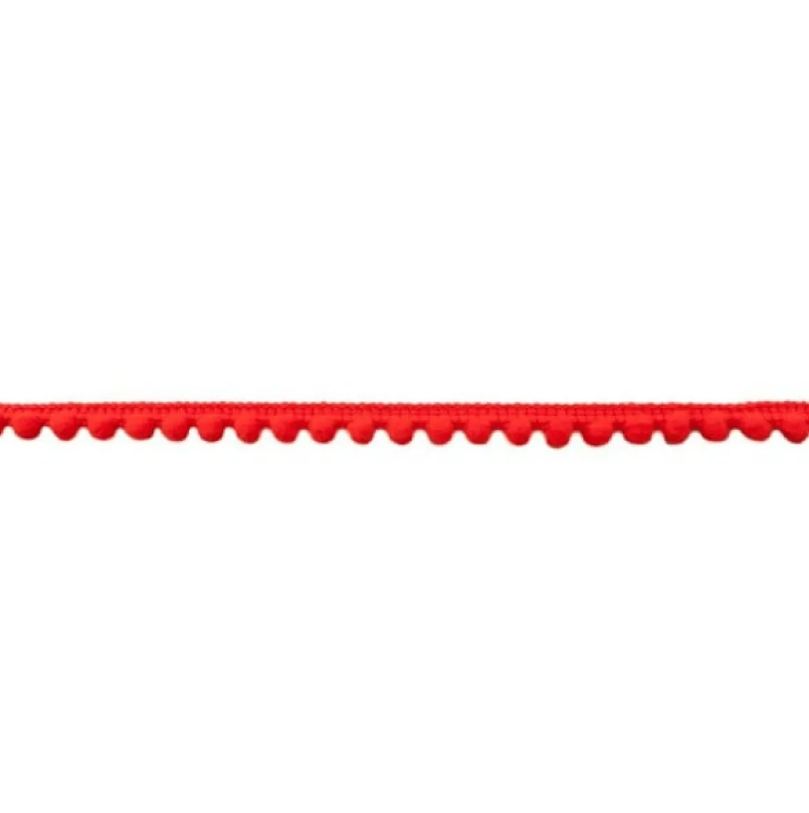 Bommelborte PomPom Borte Zierband mini rot Breite: 0,4cm