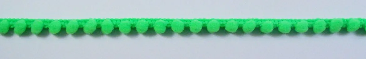 Bommelborte PomPom Borte Zierband mini neon grün Breite: 0,4cm
