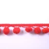 Bommelborte PomPom Borte Zierband rot Breite: 1,2cm