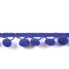 Bommelborte PomPom Borte Zierband dunkelblau Breite: 1,2cm