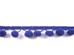 Bommelborte PomPom Borte Zierband dunkelblau Breite: 1,2cm