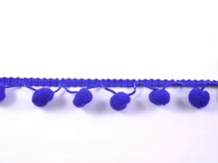 Bommelborte PomPom Borte Zierband royal Breite: 1,2cm