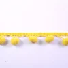 Bommelborte PomPom Borte Zierband gelb Breite: 1,2cm
