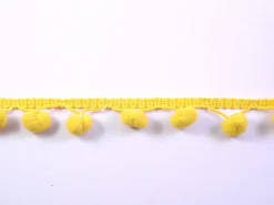 Bommelborte PomPom Borte Zierband gelb Breite: 1,2cm