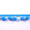 Bommelborte PomPom Borte Zierband türkis Breite: 1,2cm