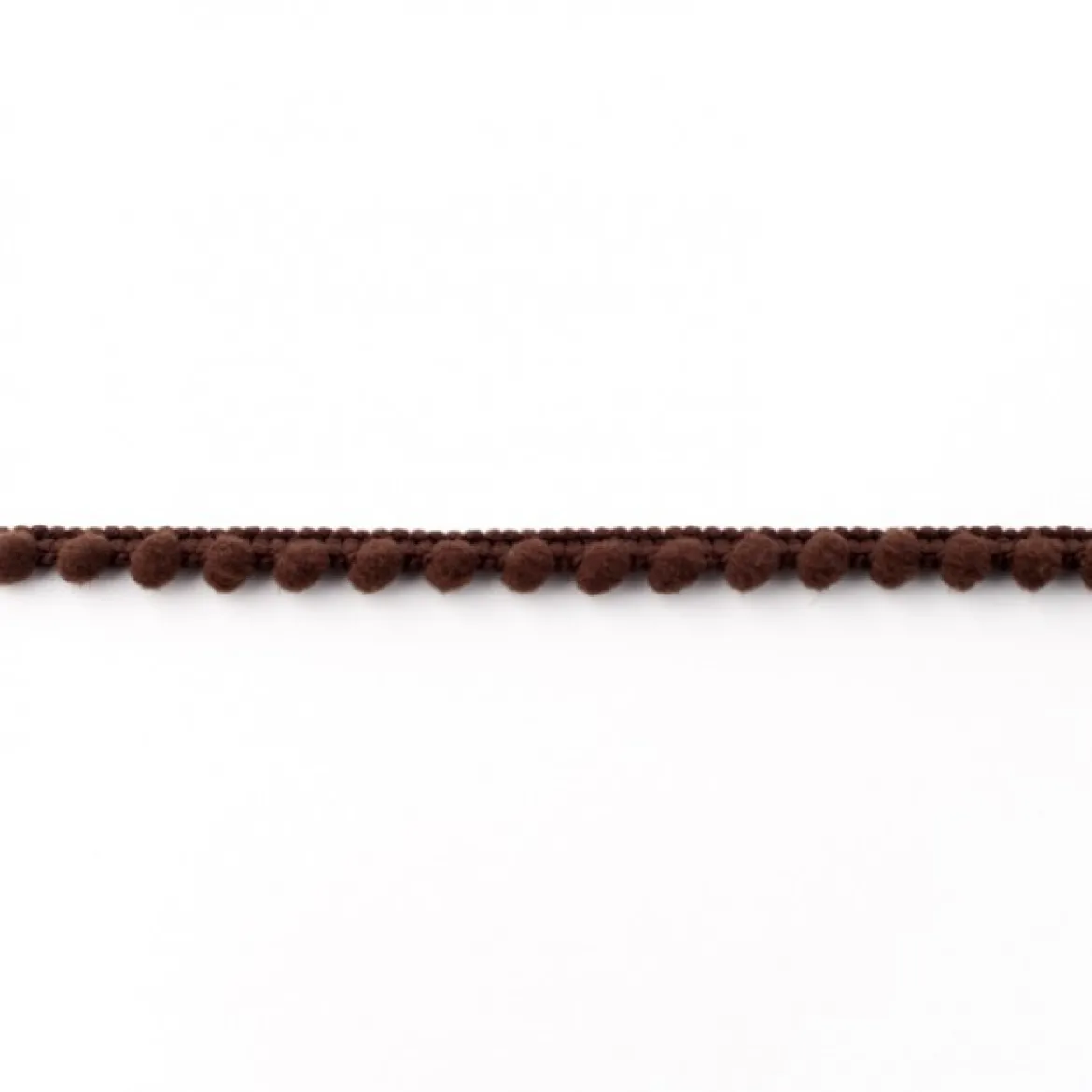 Bommelborte PomPom Borte Zierband mini braun Breite: 0,4cm