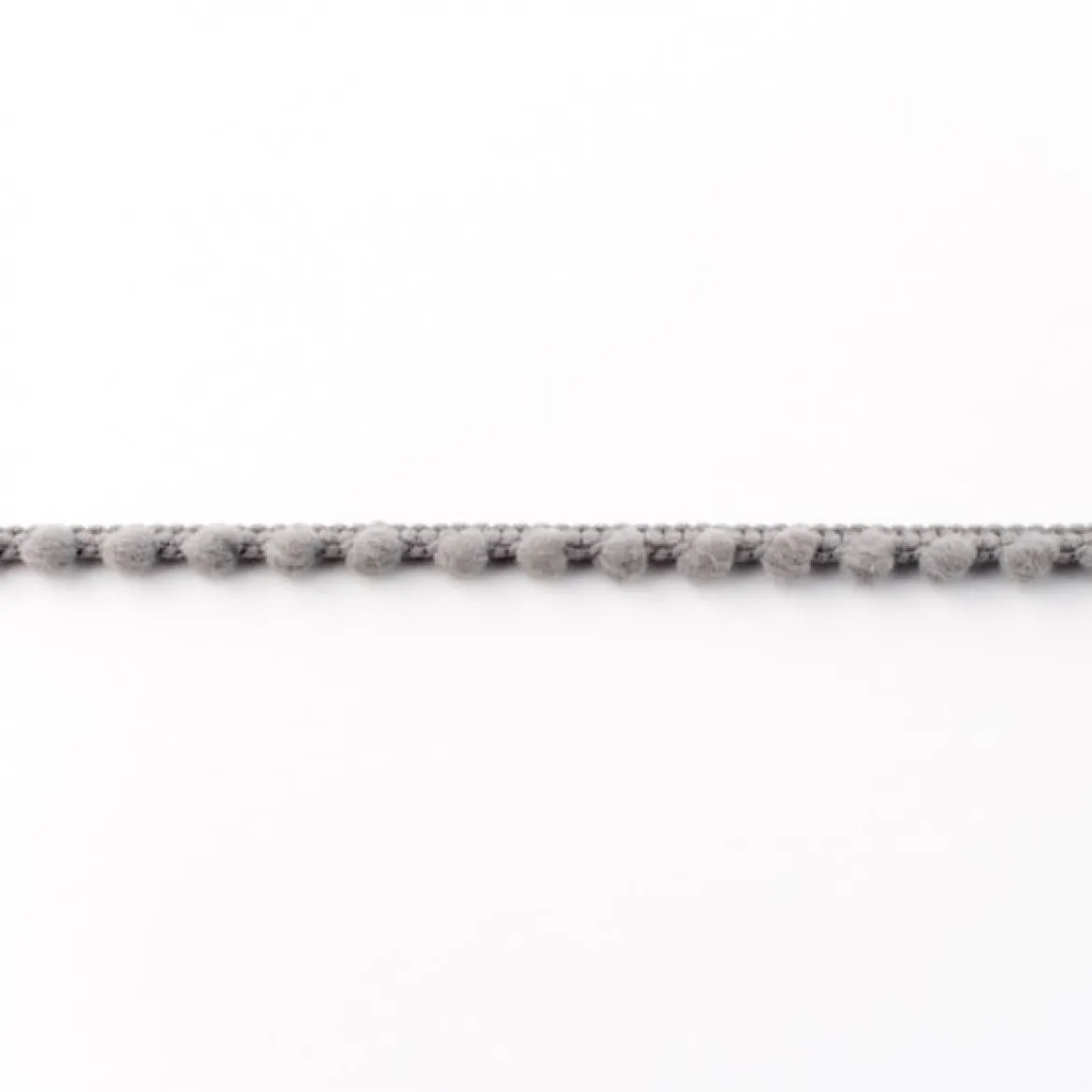 Bommelborte PomPom Borte Zierband mini grau Breite: 0,4cm
