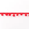 Bommelborte PomPom Borte Zierband rot Breite: 0,5cm