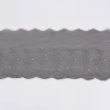 Borte Baumwolle mit Lochstickerei grau Breite: 9cm