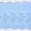 Borte Baumwolle mit Lochstickerei blau Breite: 9cm