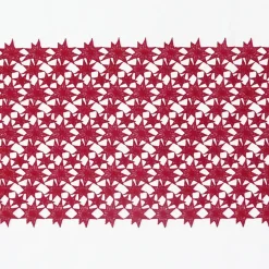 Borte Spitzenborte Tischläufer Sterne rot Meterware Breite 40cm