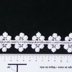 Borte Spitzenborte weiß Kreise Meterware 3cm