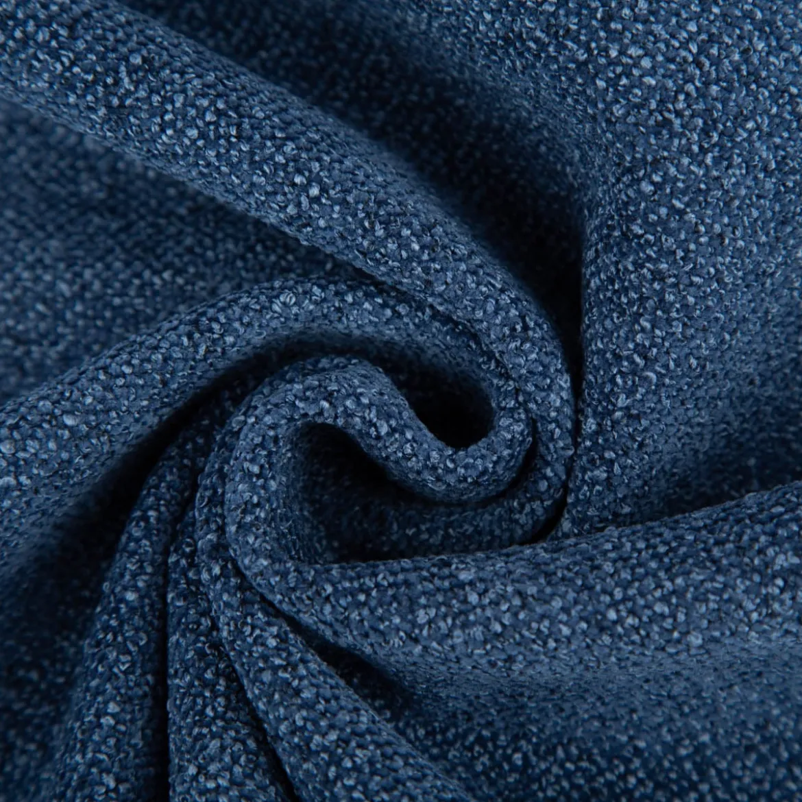 Boucle Polsterstoff mit Fleckschutz Petproof Doha blau meliert 1,45m Breite