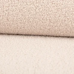 Boucle Stoff Teddystoff Kunstfell Teddy Fur uni beige-grau 1,5m Breite
