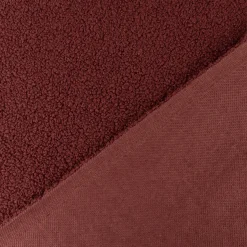 Boucle Stoff Teddystoff Kunstfell Teddy Fur uni mauve-rot 1,5m Breite