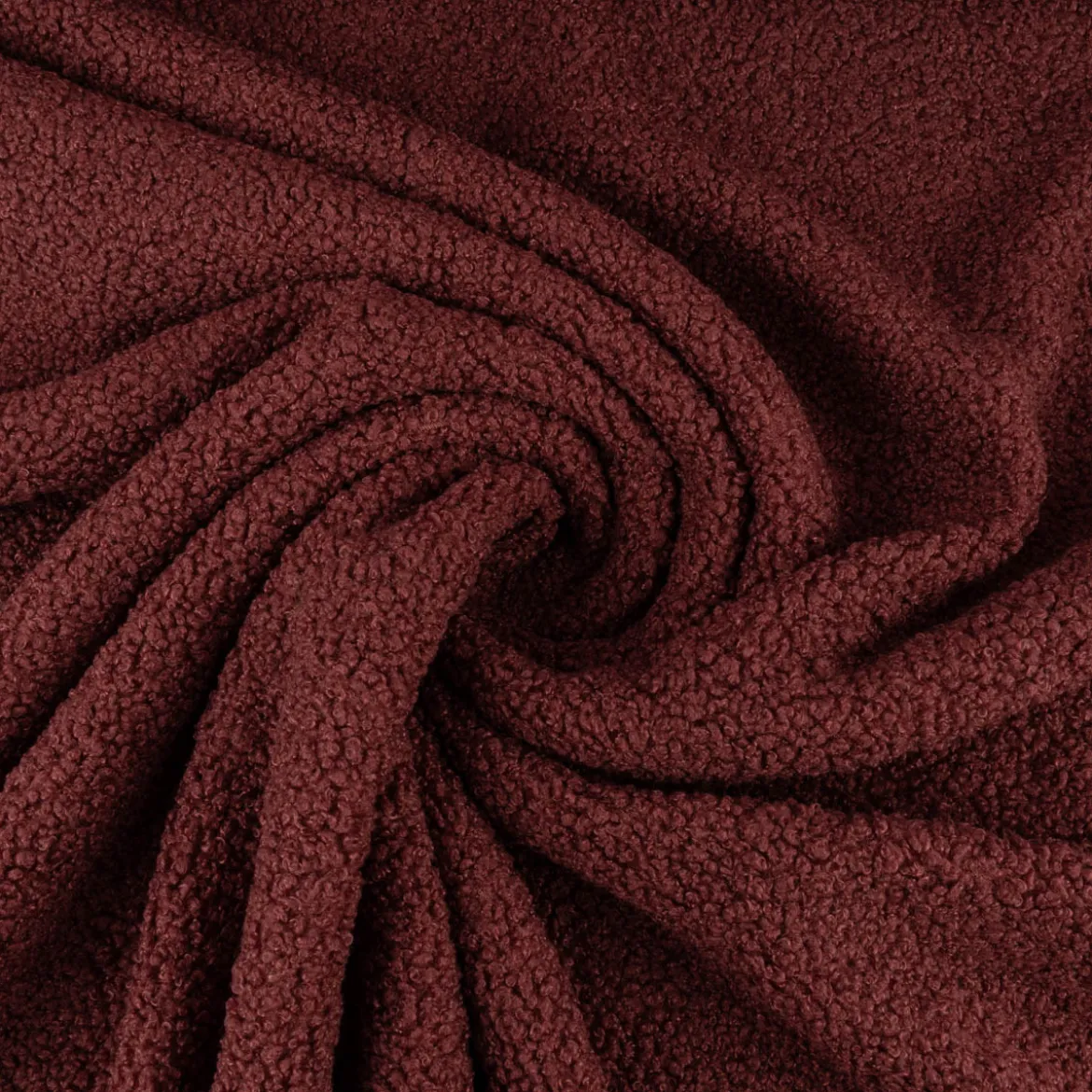 Boucle Stoff Teddystoff Kunstfell Teddy Fur uni mauve-rot 1,5m Breite