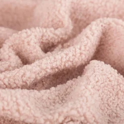 Boucle Stoff Teddystoff Kunstfell Teddy Fur uni Puderrosa 1,5m Breite