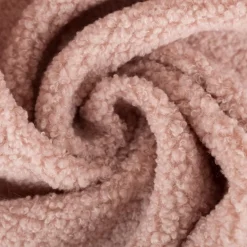 Boucle Stoff Teddystoff Kunstfell Teddy Fur uni Puderrosa 1,5m Breite