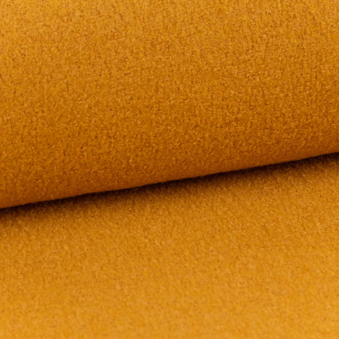 Boucle Wollstoff Mantelstoff Viskose Wolle senfgelb 1,45m Breite