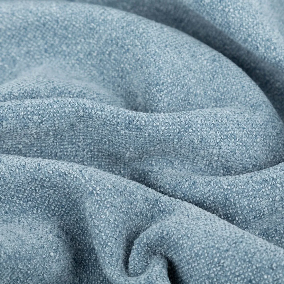 Bouclé Polsterstoff Doha hellblau uni – Fleckschutz & Petproof 1,45m