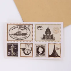 Briefumschlag Set 6 Stück Papier hellbraun versch. Größen