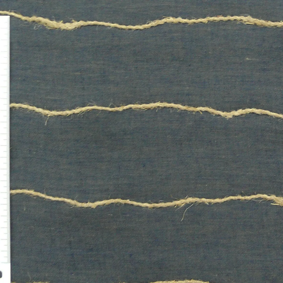 Brigitte von Boch Leinenstoff Dekostoff Meterware Harbor mit Schnurstreifen blau 140cm