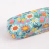 Brillenetui Schmetterlinge und Blumen blau bunt 15,5x5,5x3,5cm