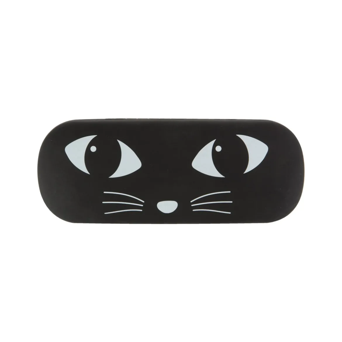 Brillen Etui Vintage Katze schwarz 16x6cm