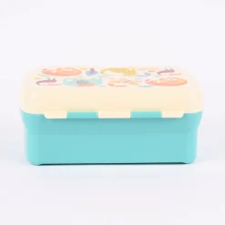 Brotzeit-Dose mit herausnehmbarem Fach Wild Wonders türkis bunt 17,5x13x7cm