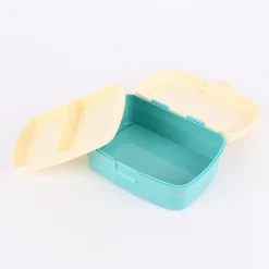 Brotzeit-Dose mit herausnehmbarem Fach Wild Wonders türkis bunt 17,5x13x7cm
