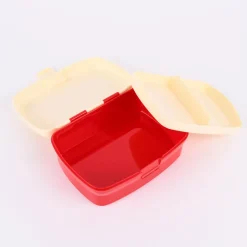 Brotzeit-Dose mit herausnehmbarem Fach exotische Tiere rot bunt 17,5x13x7cm