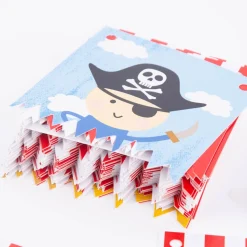 Buchstabengirlande Girlande Piraten rot weiß 73teilig