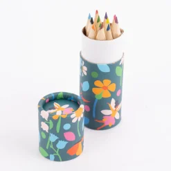 Buntstifte Set Fee Schmetterling Blumen 12 Stück in Dose 10x3,5cm