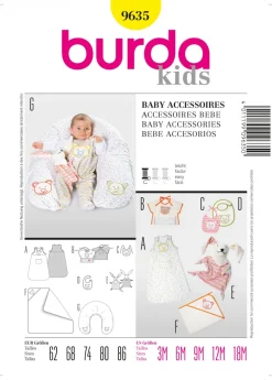 Burda Schnittmuster 9635 Baby Accessoires
