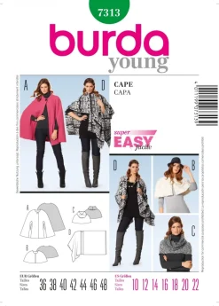 Burda Schnittmuster 7313 Cape