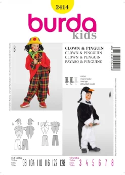 BurdaSchnittmuster 2414 Clown + Pinguin
