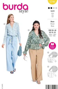 Burda Schnittmuster 5746 Damen Bluse