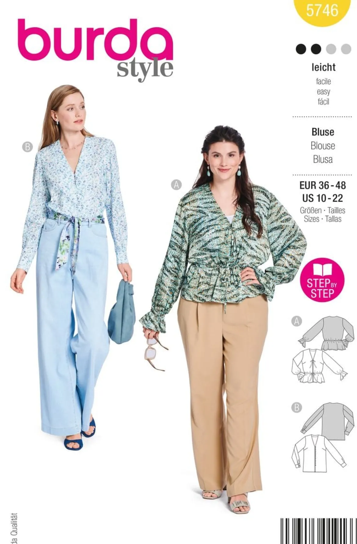 Burda Schnittmuster 5746 Damen Bluse