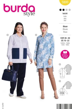 Burda Schnittmuster 5800 Damen Bluse