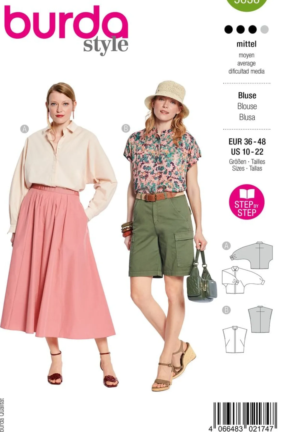 Burda Schnittmuster 5636 Damen Bluse