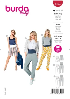 Burda Schnittmuster 6124 Damen Hose