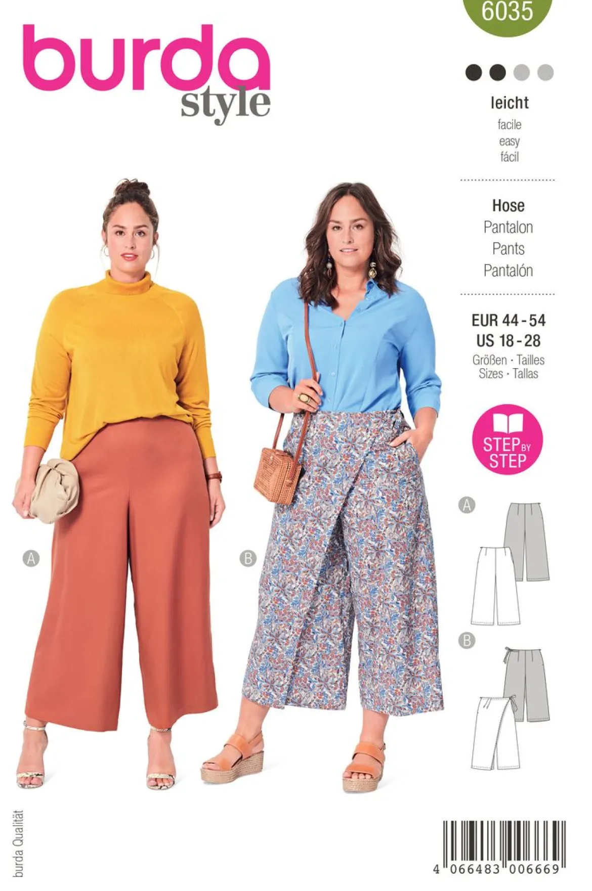 Burda Schnittmuster 6035 Damen Hose