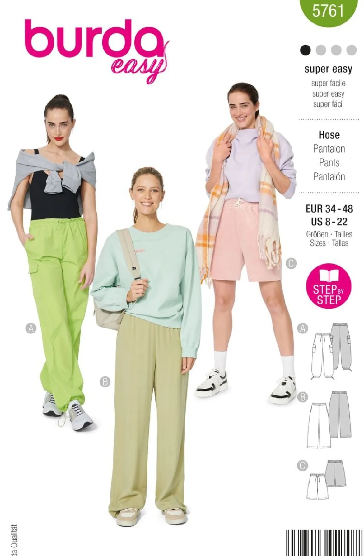 Burda Schnittmuster 5761 Damen Hose