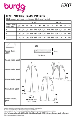 Burda Schnittmuster 5707 Damen Hose