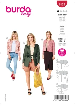 Burda Schnittmuster 6123 Damen Jacke