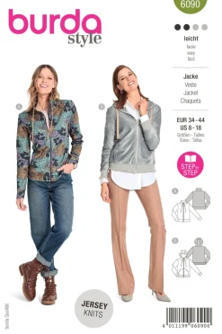 Burda Schnittmuster 6090 Damen Jacke