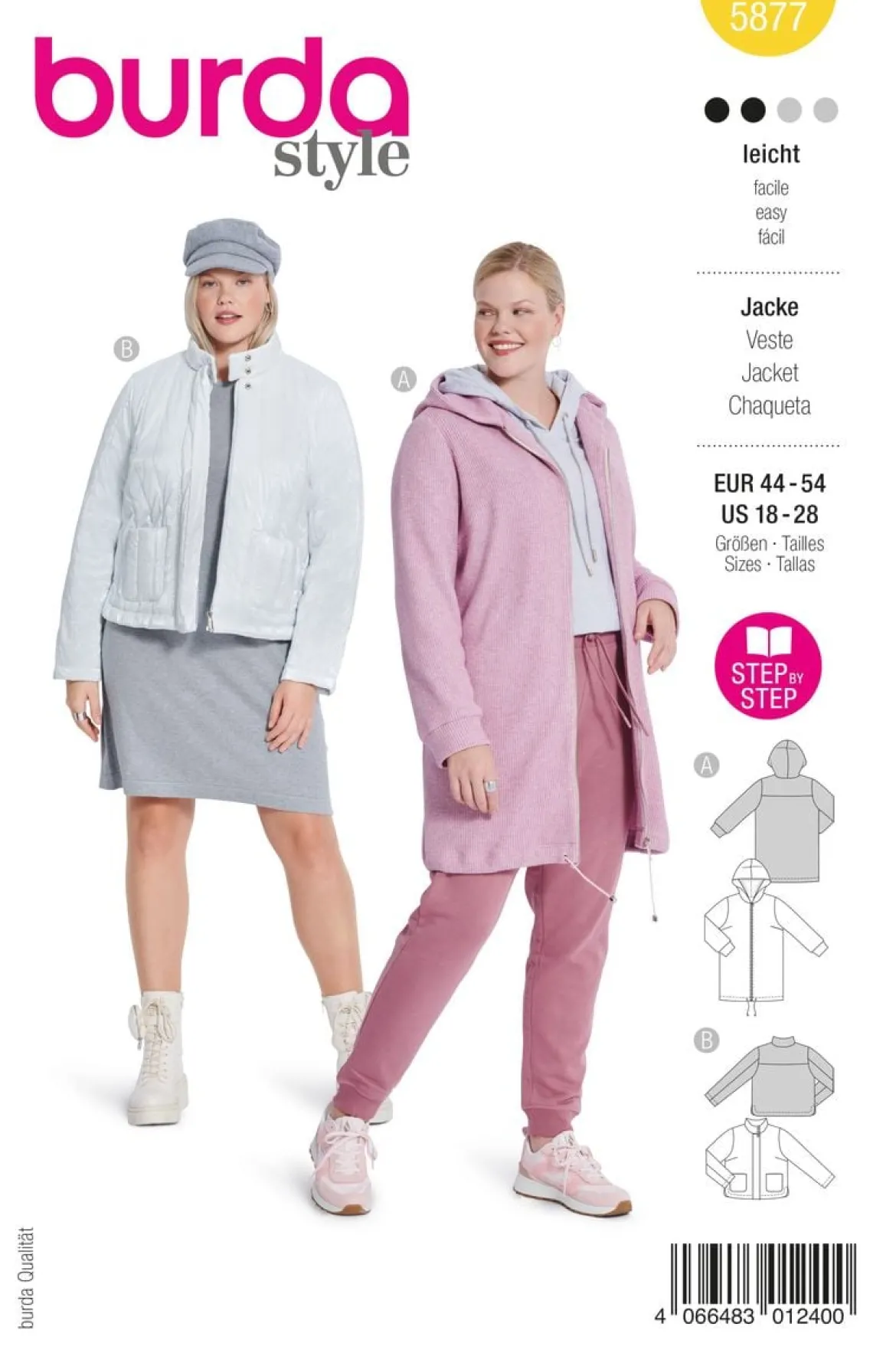 Burda Schnittmuster 5877 Damen Jacke