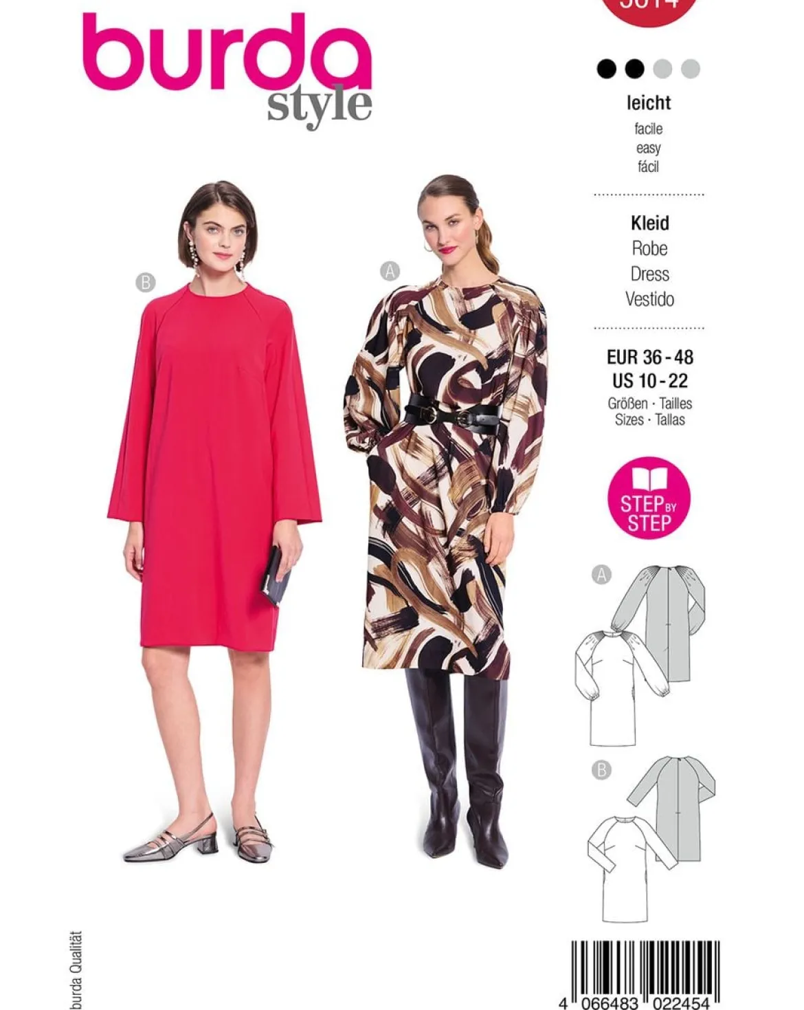 Burda Schnittmuster 5614 Damen Kleid
