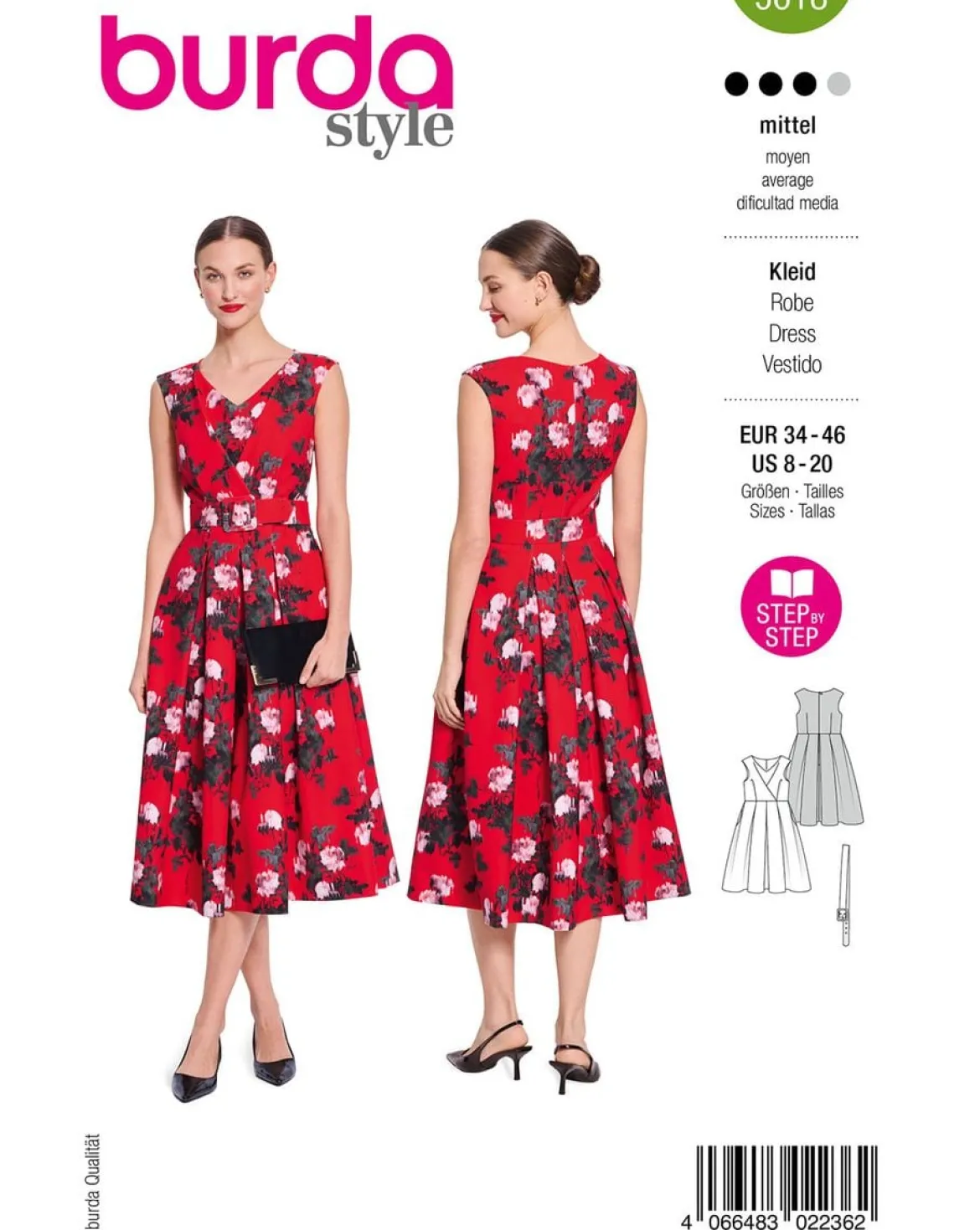 Burda Schnittmuster 5618 Damen Kleid